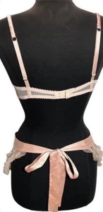 Victoria's Secret Babydoll-Schürze rosa Netzstickerei Strass französisches Dienstmädchen 34B - Bild 1 von 19