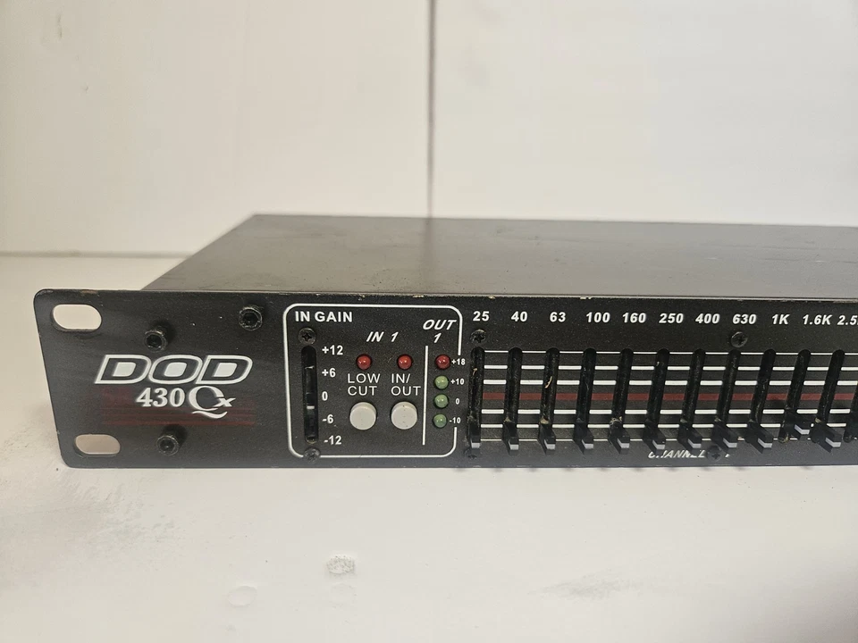 DOD SR430Qx, Stereo 15 Band Graphic Equalizer, Dual Work, Rack - Tested - Good - Image 1 of 4