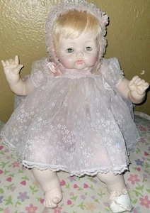 Vintage Madame Alexander Kitten Baby Doll Crier Pink Dress - Picture 1 of 15