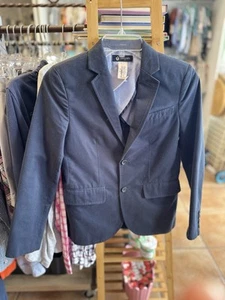Crewcuts Boys Navy Blazer Suit Jacket Twill 2 Button Sz 12 - Picture 1 of 2