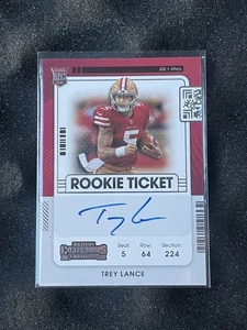 Biglietto Trey Lance 2021 Panini Contenders Football Rookie Auto RC #103 - Foto 1 di 2