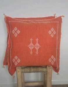 Moroccan Cactus Sabra Silk Handmade Pillows Cushion Cover, Boho, Berber - Picture 1 of 5