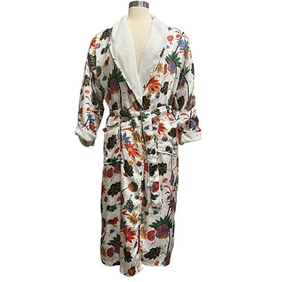 Albornoz de ciprés M floral elegante satinado audaz tela de rizo vacaciones brillante kimono Foto 1 de 4