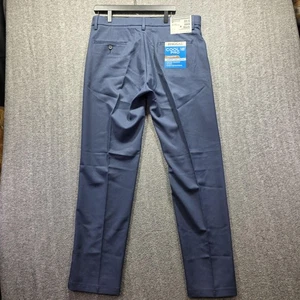 Haggar Cool 18 Pro Herrenhose 36 x 34 marineblau gerade Passform Stretch elegante Hose - Bild 1 von 10