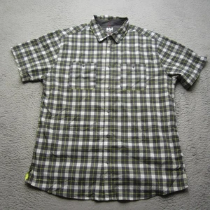 Helly Hansen Shirt Mens 2XL Plaid Short Sleeve Button Up Outdoor Hiking - Picture 1 of 14