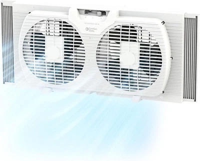 Twin Window Fan 9'' – Reversible Airflow, 2-Speed, Dual Fan - Image 1 of 4
