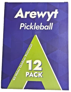Arewyt 12 Pezzi Palline Pickleball da Interno 40 Fori Alto Rimbalzo Durevoli, Verde Neon - Foto 1 di 4