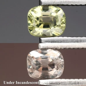 π 0.38ct 4.2x3.4mm VS Cushion Natural Color Change Diaspore - Turkey Gemstone - Picture 1 of 6