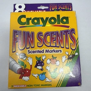 Vintage 1997 Crayola 'Fun Scents' Duftmarker (8 Marker) [GEBRAUCHT] - Bild 1 von 3