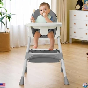 HARPPA 6-in-1 Babyhochstuhl - klappbar, herausnehmbares Tablett, verstellbarer Gurt, - Bild 1 von 6