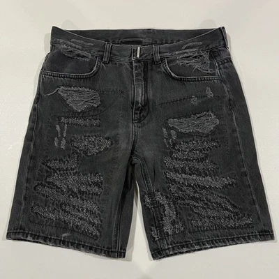 Pantalones Cortos de Denim Givenchy Para Hombre DISTRESSED Talla 30 Hechos en Italia Foto 1 de 4