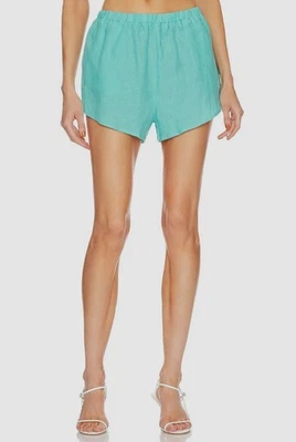 $70 Nuevo con etiquetas Vitamina A Para Mujer Verde Alto-Lino Pantalones Cortos de Playa Talla S Foto 1 de 4