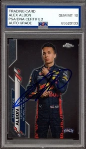 2020 Topps Chrome F1 #5 Alex Albon Signed Rookie Card PSA GEM MINT 10 AUTO RC - Picture 1 of 2