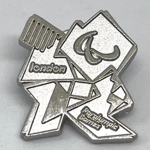 London 2012 Paralympic Games Official Enamel Pin Badge Silver Tone Olympic Logo - Picture 1 of 3