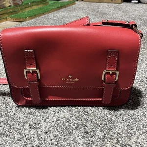 Kate Spade Essex Scout Red Leather Crossbody Purse Handbag With Dust Cover New! - Picture 1 of 13