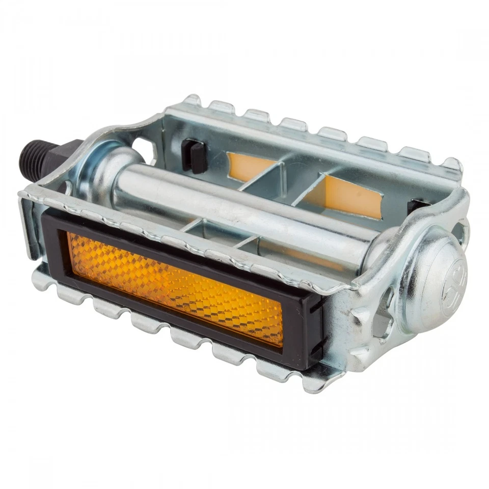 Pedales Sunlite Classic Rat Trap 9/16" jaula y reflectores de acero cromado Foto 1 de 1