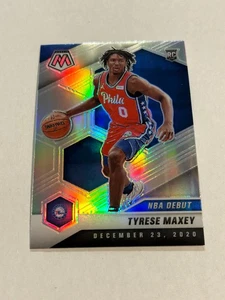 2020-21 PANINI MOSAIC TYRESE MAXEY #263 SILVER PRIZM ROOKIE 76ERS SP TN2 - Foto 1 di 2