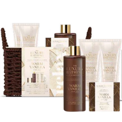 Kit Warm Vanilla Crema corpo + gel doccia + crema mani + cestino intrecciato - Image 1 of 4