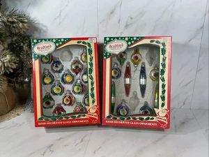 Ornamenti di Natale Vintage Bradford Novità ~ 2 Scatole = 24 ~ Goccia di Rientro Mica - Foto 1 di 22