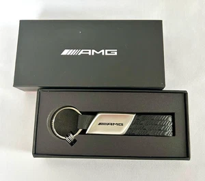 [Sin usar] Llavero llavero Mercedes-Benz AMG negro con caja - Imagen 1 de 6