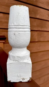 Vintage architektonische Bergung Splitt Farbe Veranda Baluster Handwerk Bauernhof Holz primitiv - Bild 1 von 12