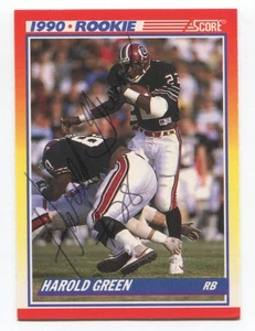 1990 Score Harold Green Signed Card Football Autographed RC Rookie Auto #628 - Picture 1 of 2