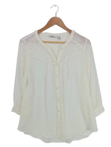 MEXX Blusa transparente Mujeres Blusa Talla EU 42 blanco puro look casual - Imagen 1 de 5