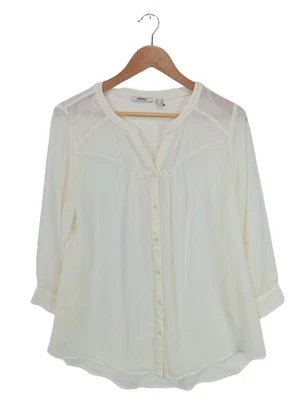 MEXX Blusa transparente Mujeres Blusa Talla EU 42 blanco puro look casual - Imagen 1 de 4