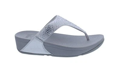 Sandalias FitFlop Lulu Chrystal-Mix De Dedo Plateadas - Imagen 1 de 4