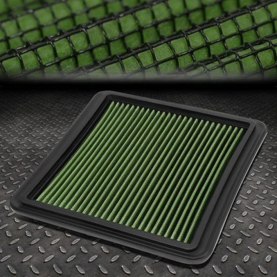 PARA 06-15 MITSUBISHI L200/TRITON PANEL DESPLEGABLE LIMPIABLE FILTRO DE AIRE SECO VERDE Foto 1 de 4