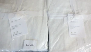 POTTERY BARN Custom Belgian Flax Linen Curtain - IVORY - 24" X 105" - 2 PANELS - Picture 1 of 3