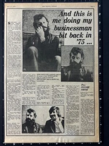 RINGO STARR 2 PAGE NME FEATURE BEATLES 1975 15X11" Press Advert / Poster L259 - Bild 1 von 1