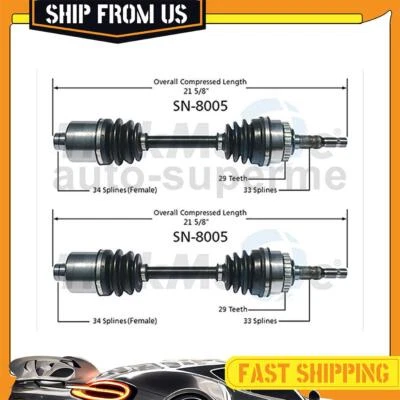 TrakMotive CV eixo meio eixo juntas dianteiras 2x para 2001-2002 Saturn L100 2.2L - Imagem 1 de 3