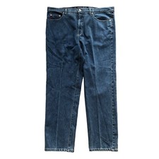 Guess Jeans 001 Classic Fit Straight Leg Dark Blue Denim Jeans - 38x30