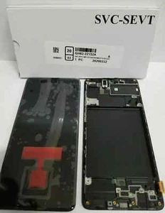 Samsung Galaxy A71 A715 OLED LCD Screen Touch Screen Digitizer + Frame Black NEW - Picture 1 of 5