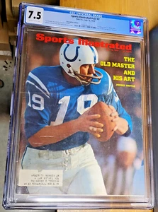Johnny Unitas 1st Cover RC CGC 7.5 1972 Sports Illustrated Baltimore Colts QB - Picture 1 of 3