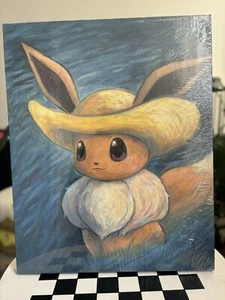 Pokemon Center x Van Gogh Museum: Eevee Self Portrait with Straw Hat Canvas Art - Bild 1 von 2