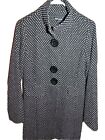 Wet Seal Long Black And White Tweed Long Formal Womans Jacket Size M