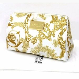 versace cosmetic pouch make up bag white and gold