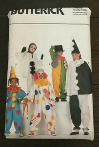 Butterick 4154 Vintage 80s Clown Costume Children Girls Boys S-XL Uncut - Picture 1 of 3