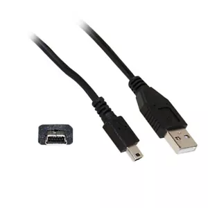 3ft Mini USB 2.0 Cable Black Type A Male to 5 Pin Mini-B Male 10UM-02101BK - Picture 1 of 2