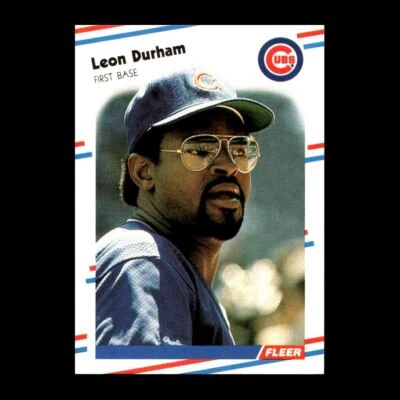 Leon Durham 1988 Fleer Chicago Cubs #420 R326U 17 - Image 1 of 2