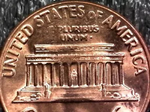 1971-D Stempelglanz Lincoln Memorial Cent - Strike Through Error Inv#T86 - Bild 1 von 3