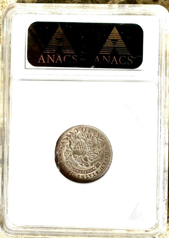 1814 Capped Bust Dime  Large Date  EF 45 Pennsylvania Family Heirloom - Image 1 of 4