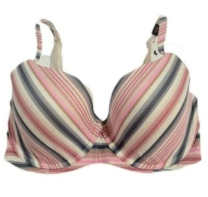 Victorias Secret Body by Victoria Lined Demi Bra Pink Multi Striped - Picture 1 of 2