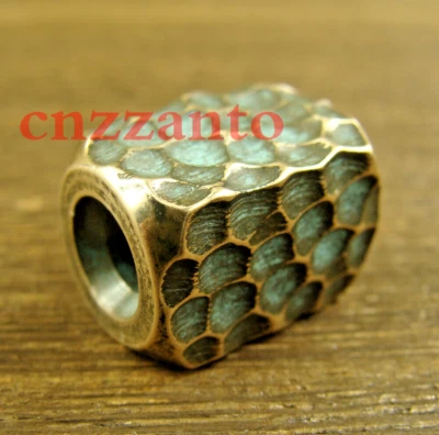 Handcrafted Brass Patination Lanyard Bead Paracord beads for Knife Tool LB259 - Image 1 of 4