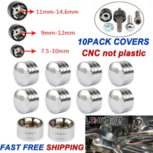 Chrome Engine Motor Schrauben Topper Bolts Cover Cap 10X For Harley Touring Dyna - Picture 1 of 13