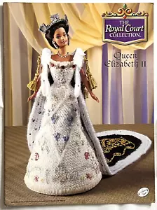 Crochet Pattern Book Queen Elizabeth II Embellished Gown Fashion Doll 11-1/2" - Picture 1 of 2