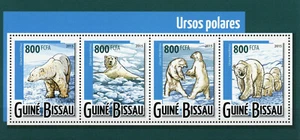 Guinea-Bissau Wild Animals Stamps 2015 MNH Polar Bears Bear Fauna 4v M/S - Picture 1 of 1