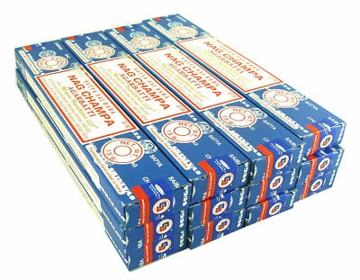 Incienso Nag Champa Satya Sai Baba Agarbatti azul incienso 12 x 15 g  - Imagen 1 de 4